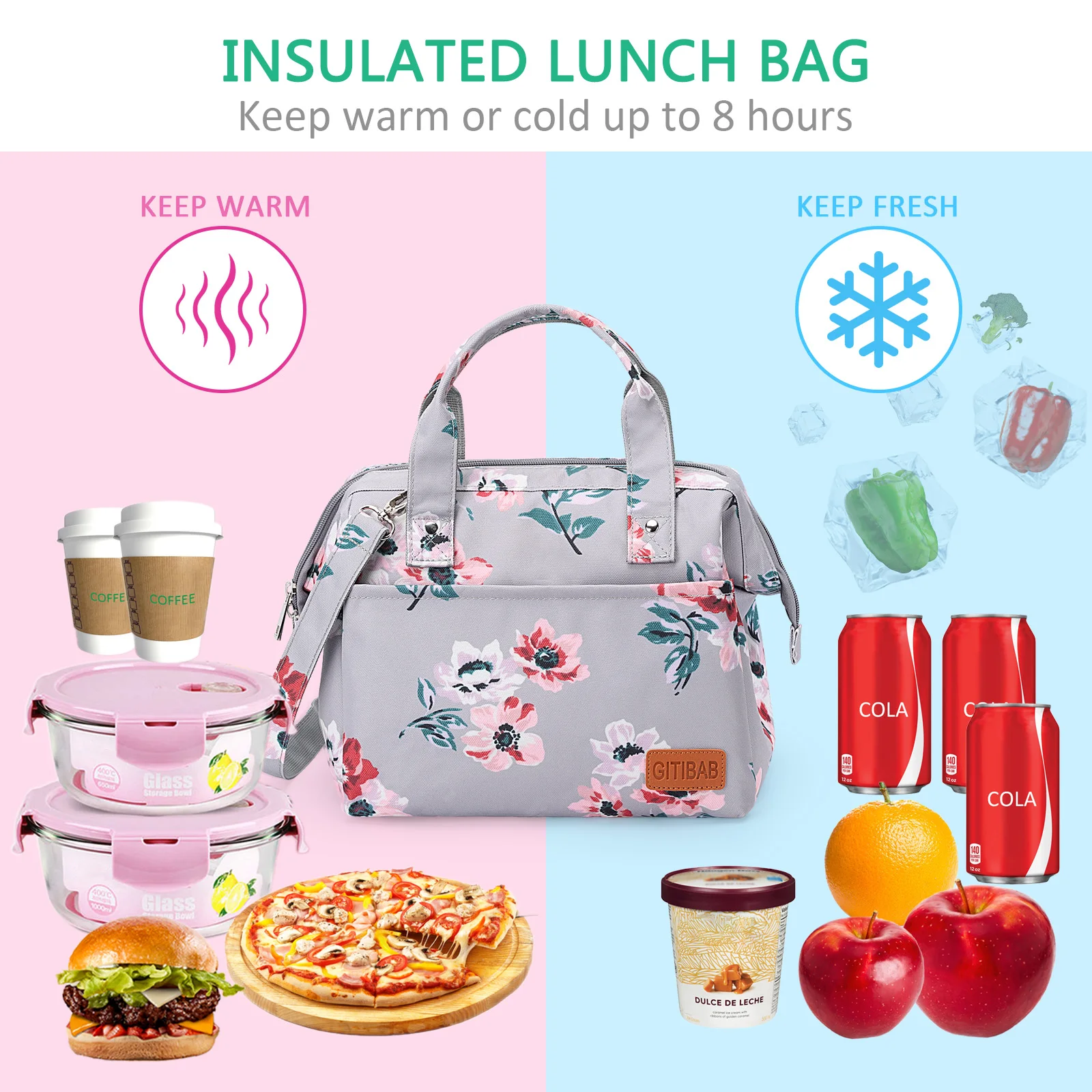 Bolsa De Almuerzo Con Aislamiento Isotermica Para Comida Marmita Feminina Alimentos Termica Bebe Grande Infantil Bebidas Llevar