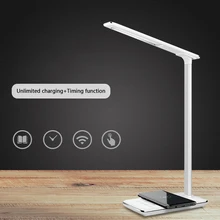

JUUZNP LED Table Lamp With Wireles Chargeable Timing Eye Protection Touch Dimming Foldable Desk Lamp Bedside Reading Night Light