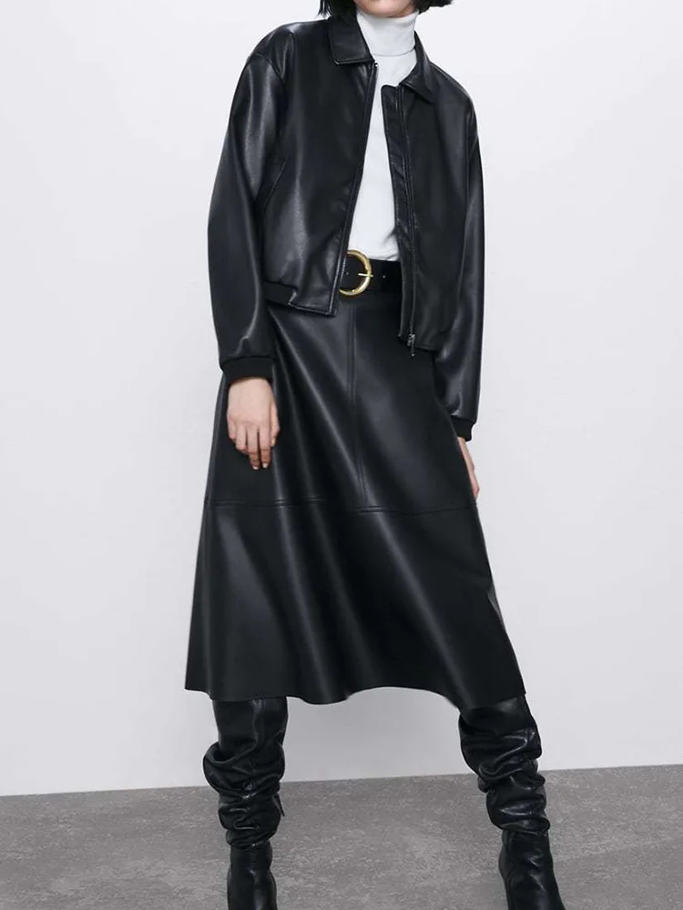 

Overplus of Goods Exported to Europe And US Women's 2019 Autumn And Winter New Style Fold-down Collar Long Sleeve Jacket England