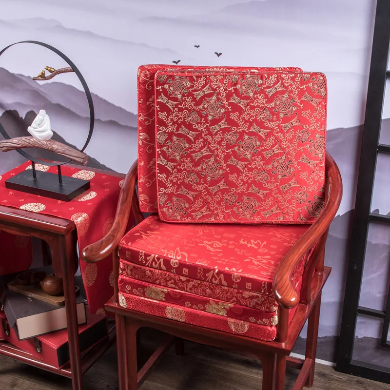 Traditional Chinese Style Chair cushion sponge Sofa Cushion Wooden Red Seat Sponge Can Washable Home Soft Seat / Back  Cushion 6