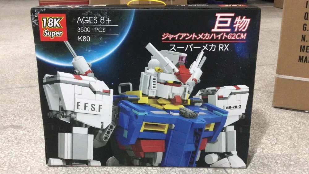 Супер 18K MOC серия K80 мобильный костюм Gundam основатель Модель Набор RX78-2 1: 60 3500 шт фиксированный кронштейн строительный блок кирпичи игрушки подарок