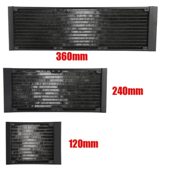 

120mm/240mm/360mm 12 Tubes Computer Heat Exchanger G1/4 Thread Water Separator Water Cooler Tube for PC Water Cooling System