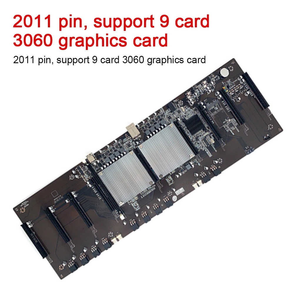 NEW BTC-X79 Dual CPU Mining Motherboard 8 PCIE 16X Straight 2011 Pin DDR3 65mm Support 9 Cards 3060 Graphics Card Miner | Компьютеры и