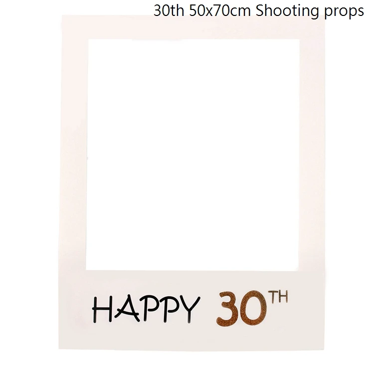 30th Shooting props QIFU розовое золото 30 день Рождения Декор С Днем Рождения украшения для взрослых 30 день рождения посуда баннер для вечеринки в честь Дня рождения поставки - Цвет: 30th Shooting props