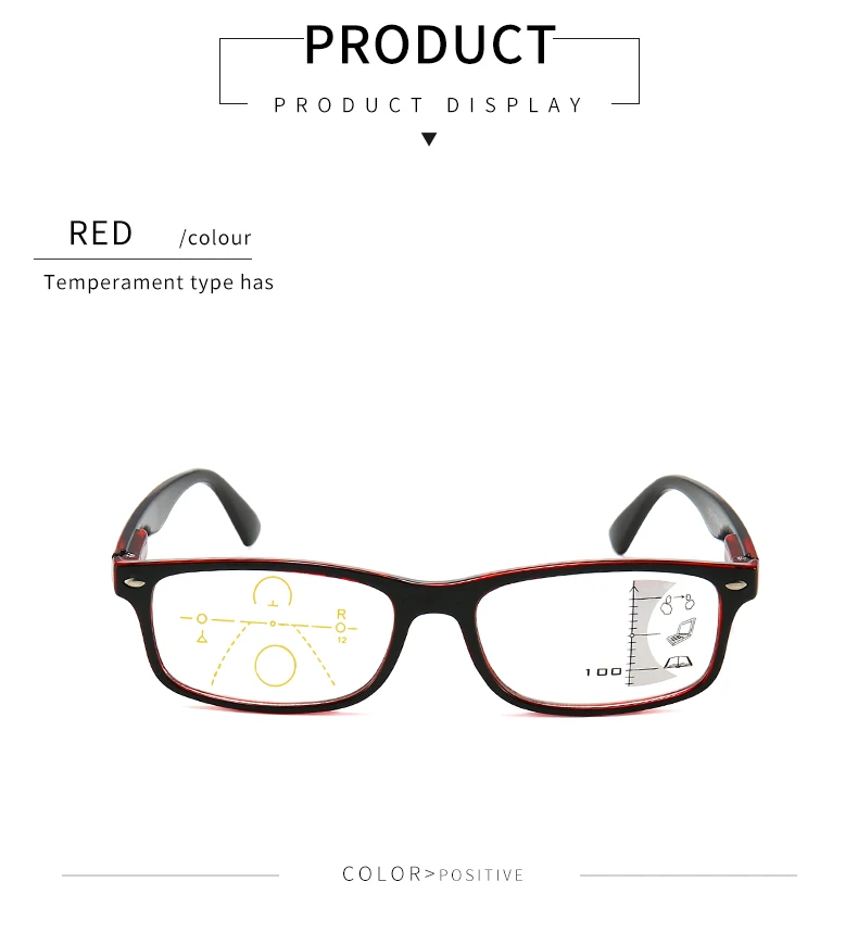 Новые удобные анти синие прогрессивные мульти фокус дальнозоркости очки мужские и wo Мужская большая оправа интеллектуальные очки для чтения T1702