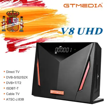 

Gtmedia V8 UHD 4K DVB-S/S2/S2X+T/T2/Cable/ATSC-C/ISDB AVS satellite receiver Builtin wifi support H.265 better V8 PRO2 V8X