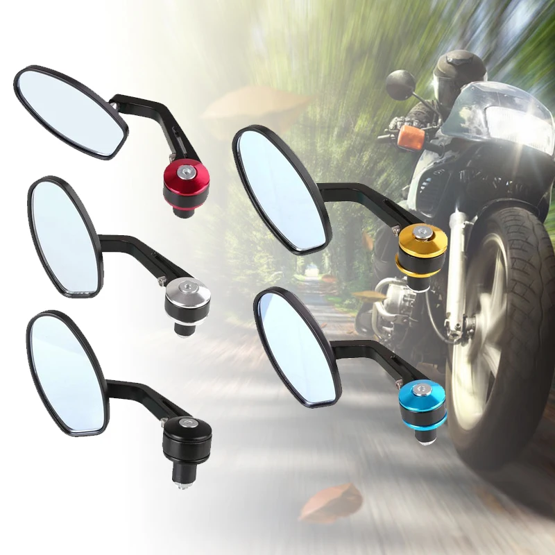 Modified Rearview Mirror Motorcycle Modified Mirror Durable Autocycle Rearview Mirror Handlebar Rear Mirrors 1 Pair Metal