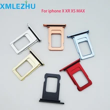 10 шт. разъем для sim-карты держатель лотка для iPhone X XR XS MAX слот для sim-карты с водонепроницаемым уплотнением Запасная часть