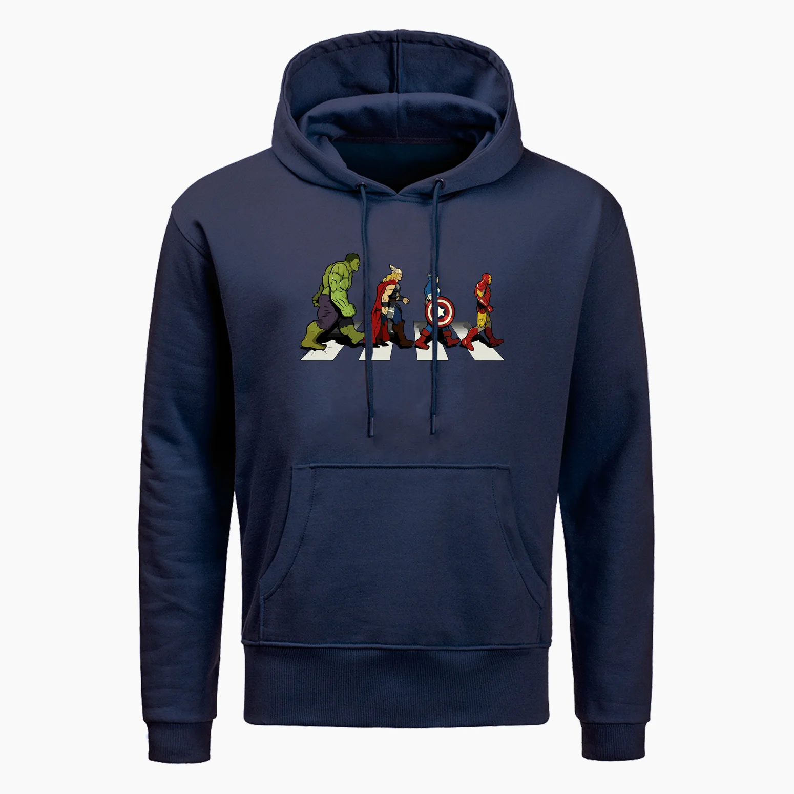 Marvel Hoodie Men The Avenger Road Hoodies Men Superhero Hoodie 2019 Autumn Winter Casual Men Harajuku Streetwear Sweatshirt