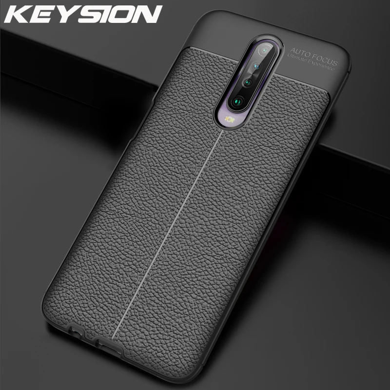 KEYSION противоударный чехол для Xiaomi Redmi K30 силиконовый Ltchi кожаный телефона с