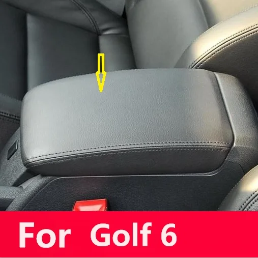 Для Volkswagen Golf 6 2009 2013 Customzied микрофибра кожа центральный подлокотник Защитная