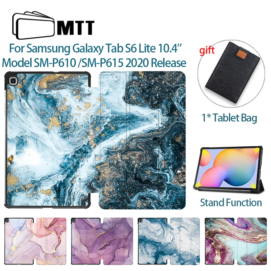 MTT Case For Samsung Galaxy Tab S6 Lite 10.4 inch SM-P610 SM-P615 2020 Slim PU Leather Fold Flip Stand Cover Tablet Funda | Компьютеры и