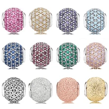 

High Quality 925 Sterling Silver Jewelry Small Hole Beads Green Kristal Hope PROSPERITY Wisdom Happiness Essential DIYBeads Gift