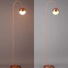 Современный напольный светильник из золотого стекла с круглым шаром