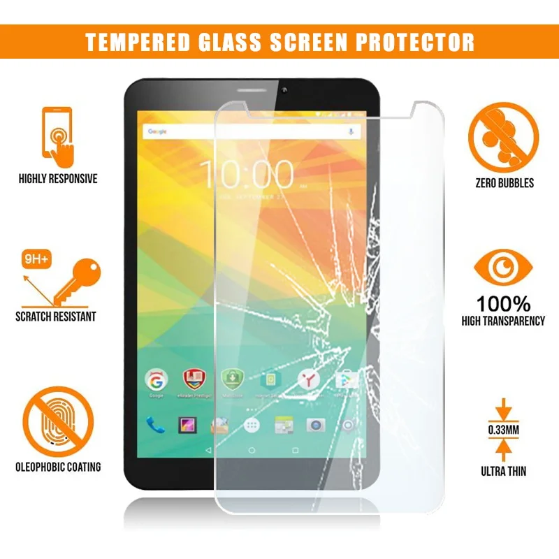 

Screen Protector for Prestigio Grace 3318 3G 8" Tablet Tempered Glass Scratch Resistant Anti-fingerprint Film Cover