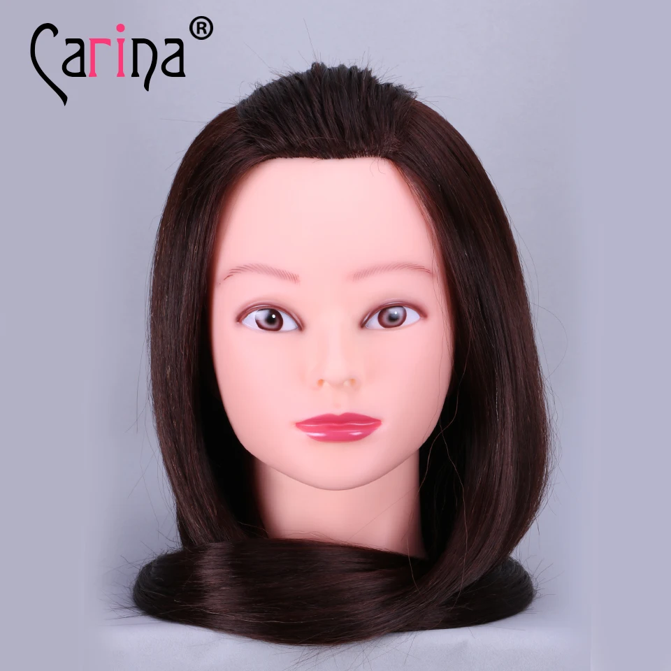 55 см, Синтетический волос, тренировочная голова, манекен для причесок, Парикмахерская голова с куклами, женский манекен, голова для продажи, манекен