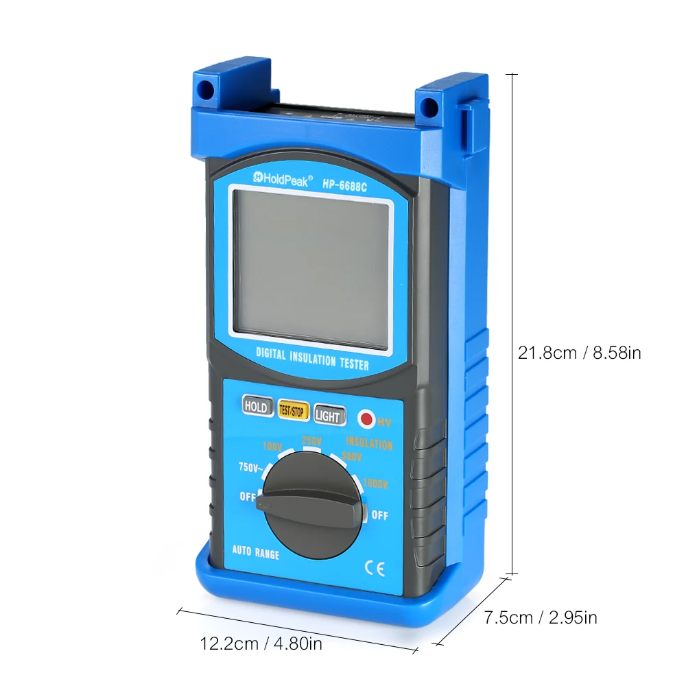 

Auto-range LCD Digital Insulation Resistance Tester Megger Megohmmeter DC100V/250V/500V/1000V Voltmeter alternating voltage