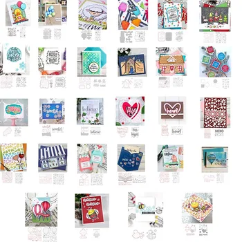 

Love Heart Metal Cutting Dies& Cordinating silicone stamps For Scrapbooking Craft Die Cut Card Making Photo Album Embossing 12