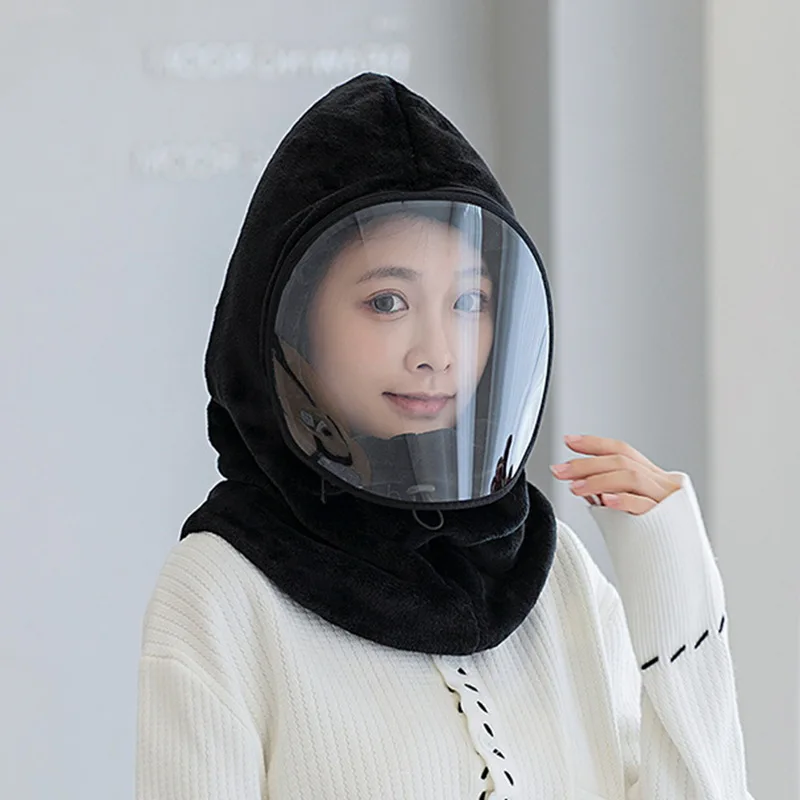 New Fashion Warm Hats Winter Children Beanies Plus Velvet Winter Hats For Women Men Hat With Glasses Cap