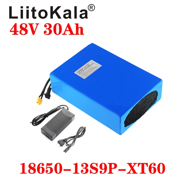 LiitoKala 48V 30ah 18650 13S9P Electric 