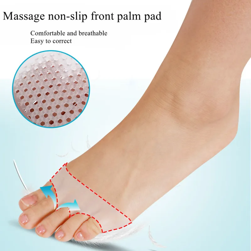 1-Pair-Gel-Insoles-Cushions-Forefoot-Pain-Relief-Support-Front-Feet-Care-High-Heel-Shoes-Slip