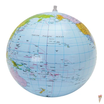 

1pcs 30cm Inflatable Globe World Earth Ocean Map Ball Geography Learning Educational Beach Ball School accessories