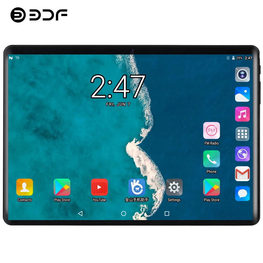 BDF 10 дюймов планшетный ПК 3g/4G LTE Android 9,0 128 10/Ten Core супер планшеты ram 8 Гб rom 1280 Гб WiFi Две SIM 800*10,1 ips планшет