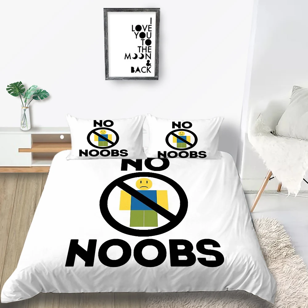 Набор постельного белья Noobs белый король креативная Мода мягкий 3D пододеяльник