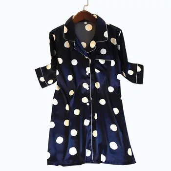 

Women Cute Print Lingerie Sleeping Dress Sleepdress Korean Version Ice Silk Short Sleeve Lace Skirt Home Nighty Sexy Sleepwear