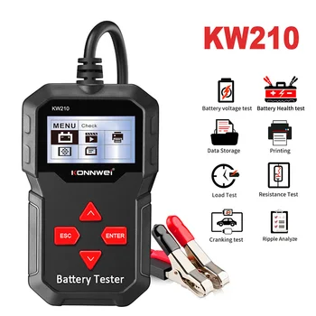 

KONNWEI KW210 Car Battery Load Tester 12V 100-2000 CCA Professional Automotive Alternator Digital Analyzer Voltage Test Tool