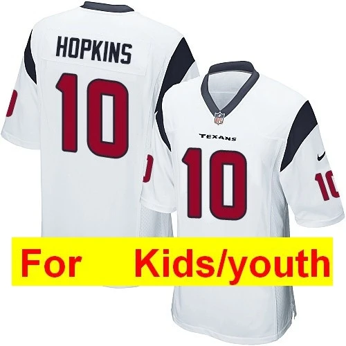 Серый Youth Houston JJ Watt Deshaun Watson DeAndre Hopkins Молодежные детские игровые цветные спортивные футболки - Цвет: Серый