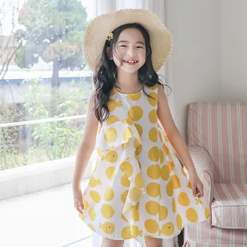 

Girls Dresses 2020 New Brand Summer Princess Dress Kids Clothes Cartoon Fish Pattern Design for Baby Girls Korean Clothes 5-13Y