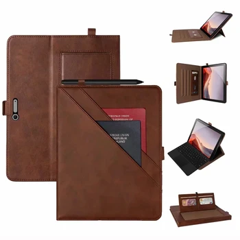 

PU Leather Card Wallet Case for Microsoft Surface Pro 7 4 5 6 Pro7 Pro6 Pro5 12.3'' Tablet Case Shockproof Cover Stand Shell