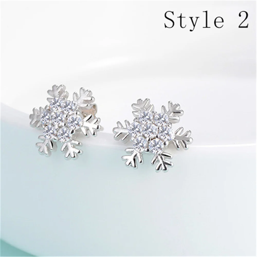 925 Sterling Silver Earrings Stud for Women Solid Silver Jewelry Earrings Bling CZ Zircon Stone Stud Brincos Bridal Wedding