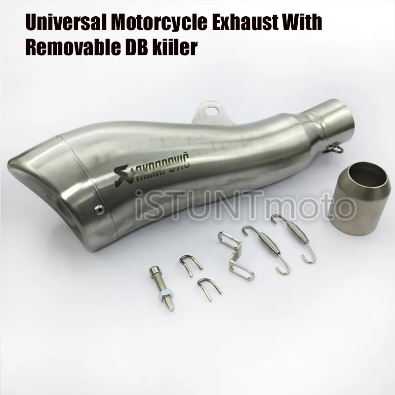 Универсальный мотоцикл Akrapovic выхлопной Escape модифицированный глушитель трубы со съемным дБ убийца для R6 ZX6R ER6N KTM Dirt Pit Bike