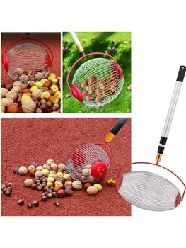 

Nut Collector Portable Ball Picker Lightweight Walnut Harvester with Telescopic 18.90-41.34in Rod for Nuts Pecans Prunes Golf