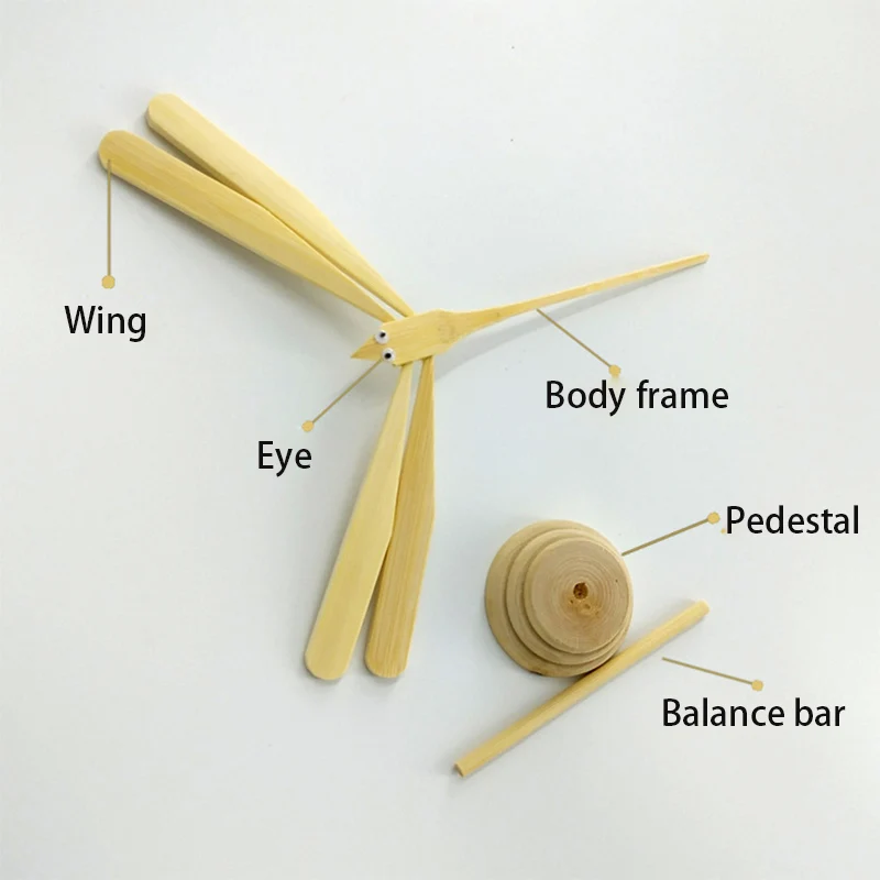 10 шт. Деревянный Баланс птица Стрекоза забавные Волшебные орлы обучающие игрушки для детей дети тонкий двигатель мастерство DIY игрушки для показа для куклы подарок