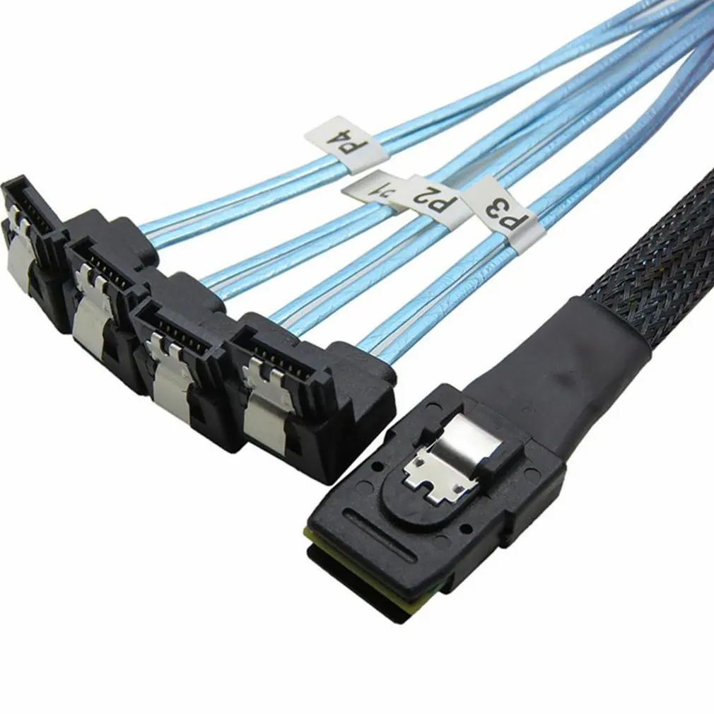Mini Sas 36P Sff 8087 To Sata 90 Degree Elbow Mini Sas 36 Cable