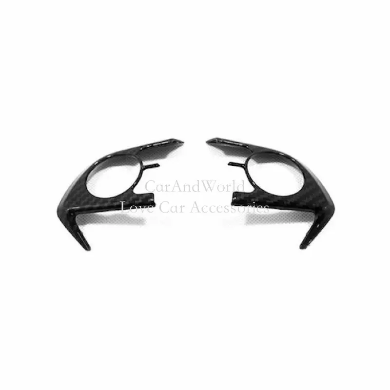 06-black 2pcs Внутреннее рулевое колесо шесть часов рамка с блестками Кнопка Крышка отделка из углеродного волокна для новых Toyota Corolla автомобильные аксессуары - Цвет: 06-black 2pcs