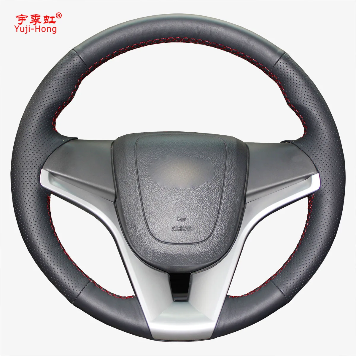 Yujihong Genuine Cow Leather Car Steering Wheel Covers Case For