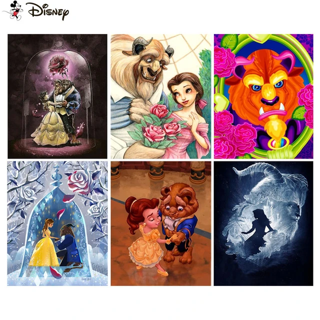 Peinture Diamant Thème La Belle Et La Bête, Broderie Thème Disney 5d,  Personnage De Dessin Animé, Images En Strass, À Faire Soi-même, Décoration  De Maison - Diamant Peinture Point De Croix - AliExpress