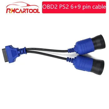 

Free Shipping [XTOOL] Original Truck Cable OBD2 PS2 6+9 pin Truck Diagnostic Cable 6 pin to 9 pin