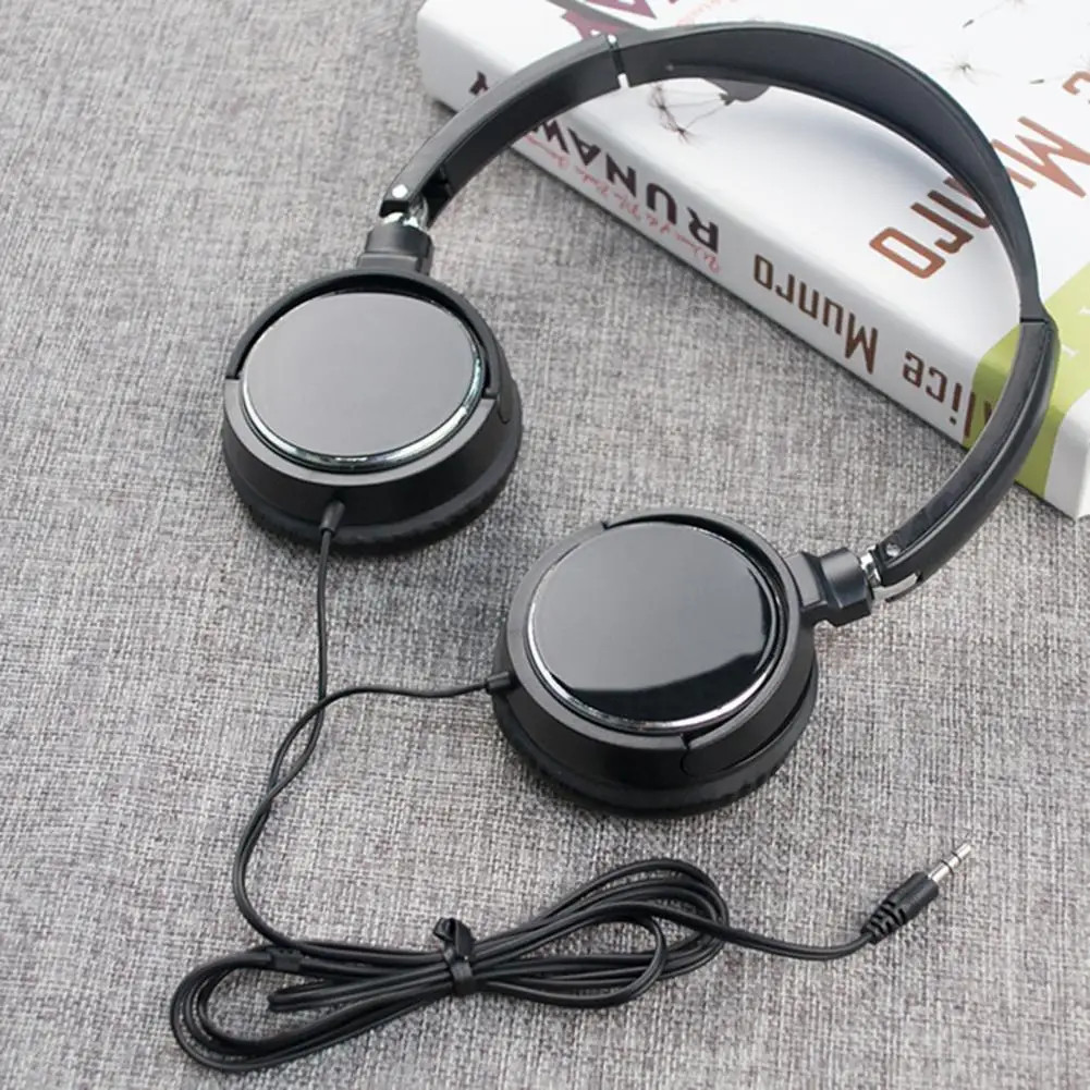 

Foldable Wired Earphones Over Ear HiFi Stereo Sound headset Universal Headphones for Mobile Phone Gaming Computer