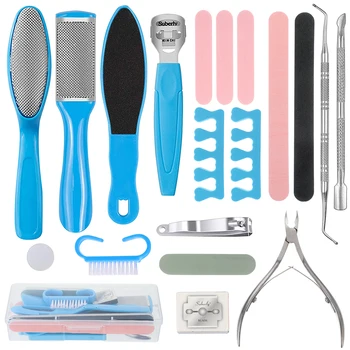 

20PCS Stainless Steel Pedicure Professional Nail Clipper Set Cuticle Eagle Hook Tweezer Manicure Beauty Tools Kit