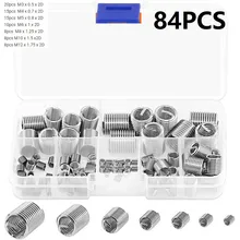 

84pcs Thread Wire Screw Sleeve Repair Thread Insert Steel Sheath Helicoil Rivet Nut Kit M3 M4 M5 M6 M8 M10 M12 Metric Threaded
