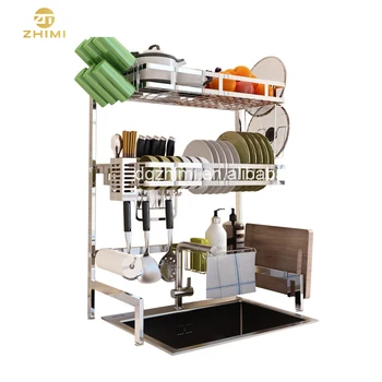 

New Style Stainless Steel Storage Holders Over Sink Dish Drainer Shelf for Kitchen