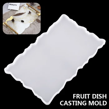 

DIY Crafts Tableware Serving Plates Resin Coasters Fruit Dish Casting Making Mold Silicone Agate Epoxy Resin Mould