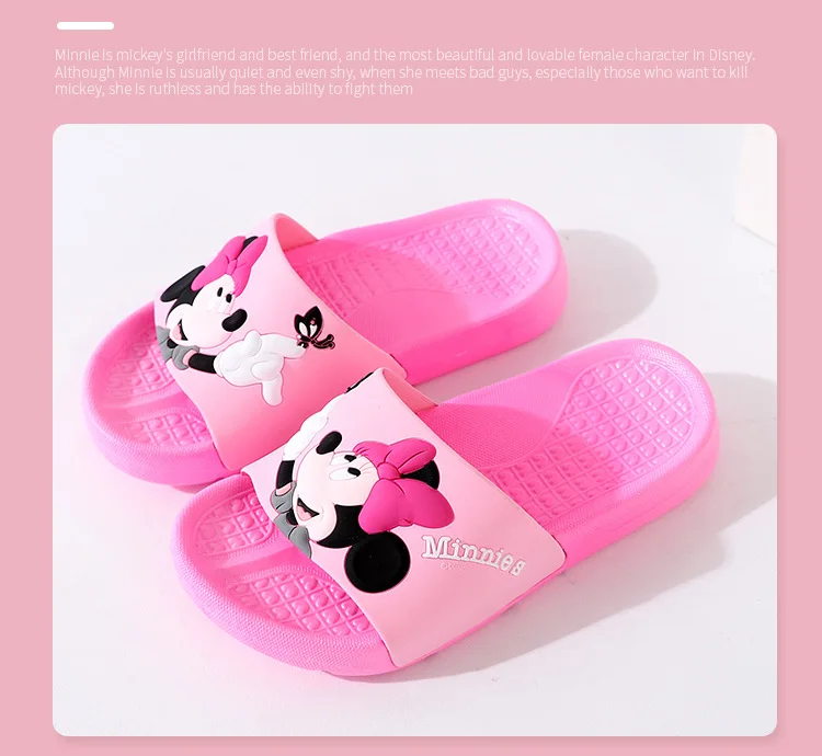 Chinelos para os Pais Sapatos de Casa das Crianças Bonito dos Desenhos Chinelos de Bebê Sandálias de Banheiro Original Disney Minne Antiderrapante Animados 6 Computers & Electronics
