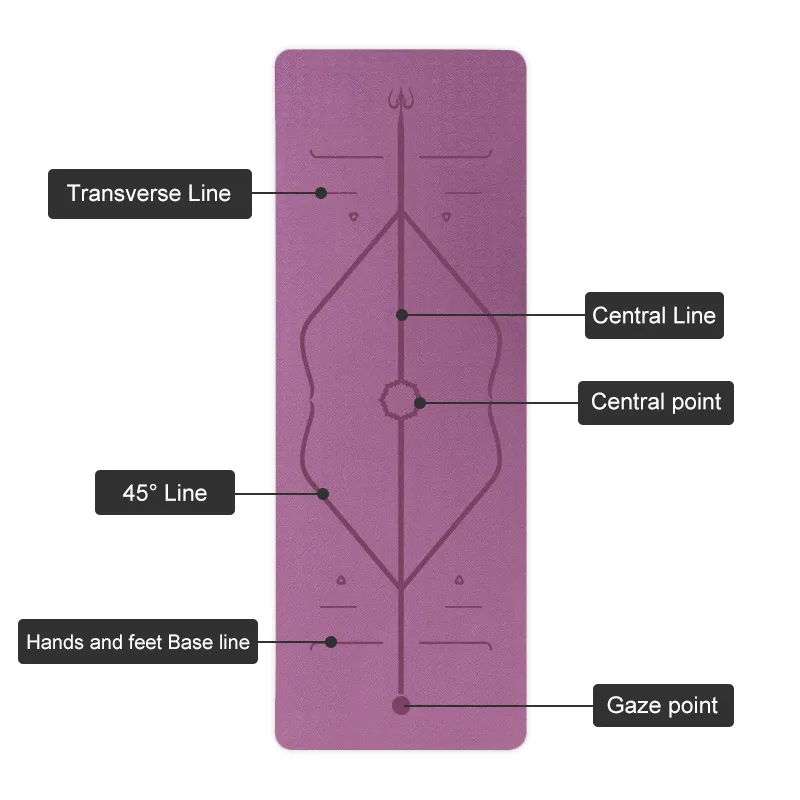 1830*610*6 мм ТПЭ Коврик для йоги позиционная линия нескользящий коврик для мужчин и женщин для фитнеса безвкусный коврик для тренажерного зала подушки для пилатеса Коврик для йоги