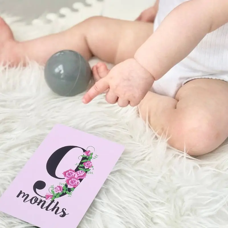 Детские фотокарты Milestone набор из 12 фотокарт для захвата первого ребенка в